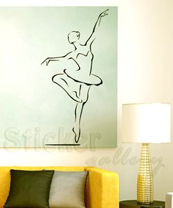 Αυτοκόλλητα Τοίχου Μπαλαρίνα Stickergallery
