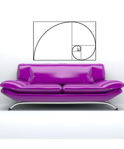 Fibonacci spiral αυτοκόλλητο τοίχου