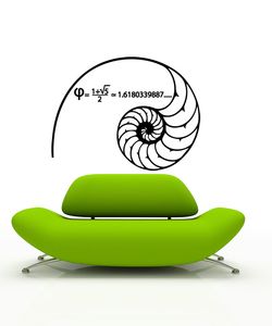 Fibonacci spiral sticker