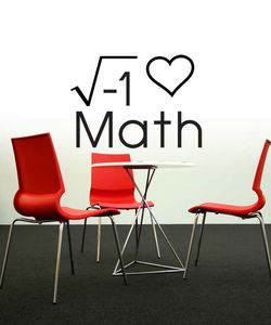 I LOVE MATH αυτοκόλλητο τοίχου