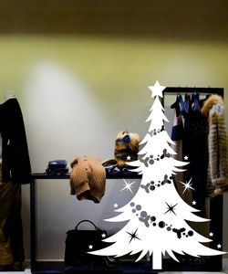 Γιορτινά αυτοκόλλητα βιτρίνων Χριστουγεννιατικα