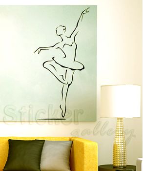 Αυτοκόλλητα Τοίχου Μπαλαρίνα Stickergallery
