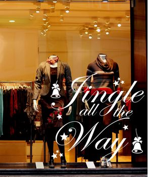 Christmas window decals Jingle all the way