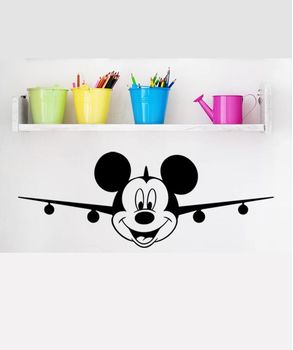 Mickey Mouse airplane αυτοκόλλητο τοίχου