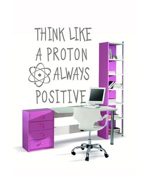 Think like proton αυτοκολλητο τοιχου για φροντιστήρια