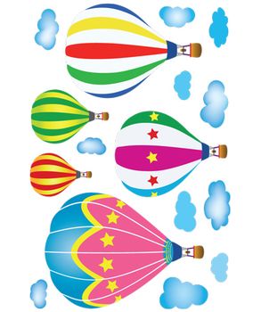 Sticker "Πολύχρωμα Αερόστατα" - συσκευασία